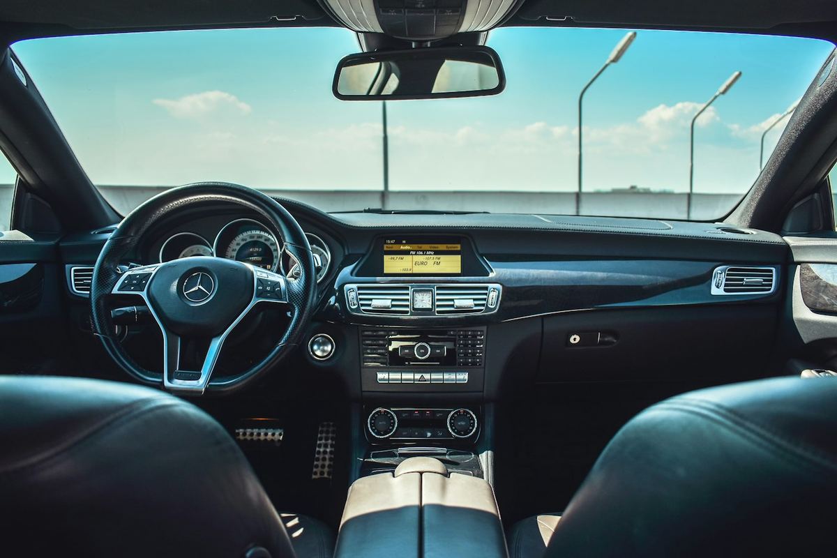 A freshly detailed car interior